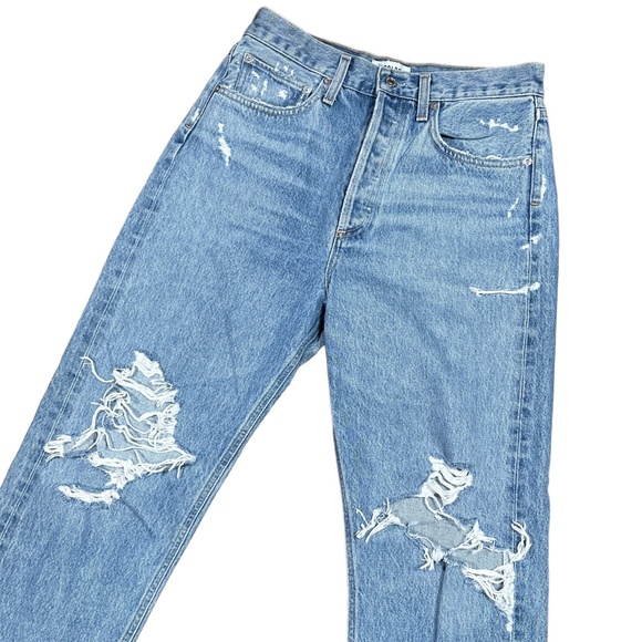 Agolde Women's Straight Leg Jeans - Light Blue - Picture 2 of 10